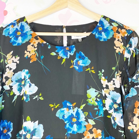 NEW Calvin Klein Floral Print Blouse XL - Picture 2 of 12